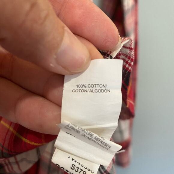 Lucky Brand Red Plaid Pearl Snap Button Down Sz S - Picture 6 of 14